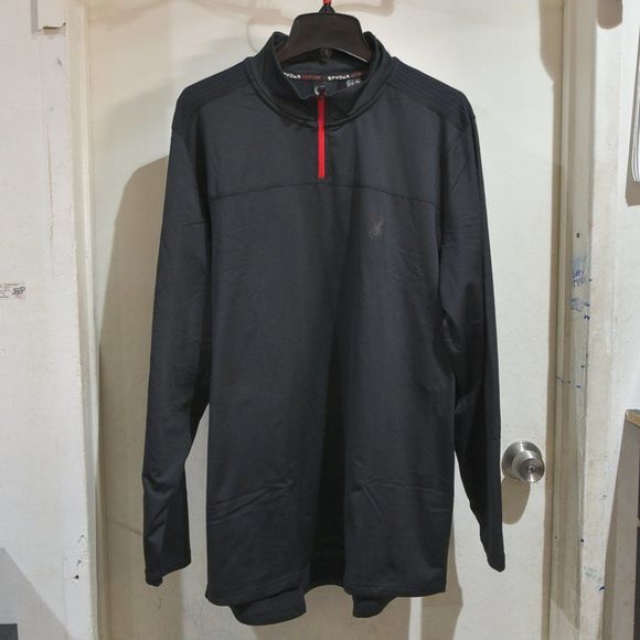 Spyder Mens 1/4 ( Quarter ) Pullover BLACK‎ - Picture 1 of 2